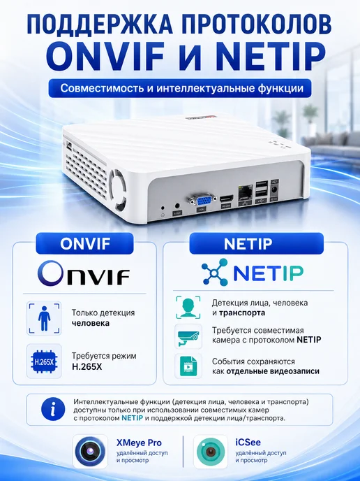 USAFEQLO сетевой видеорегистратор 10 IP камер HDD до 14TB (НЕ входит), 14 ТБ, фото 7