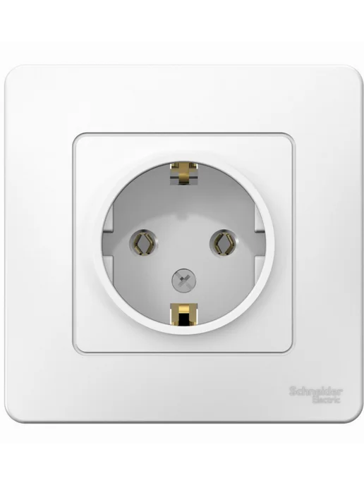 Systeme Electric Розетка силовая Blanca С У, белый