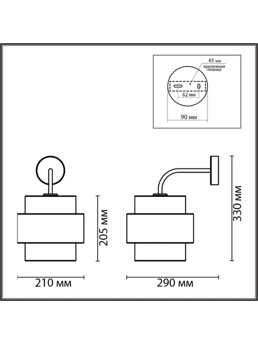 LUMION Бра настенный светильник прикроватный 60W E27 8002 1W, 60 Вт, 1 Вт, фото 7