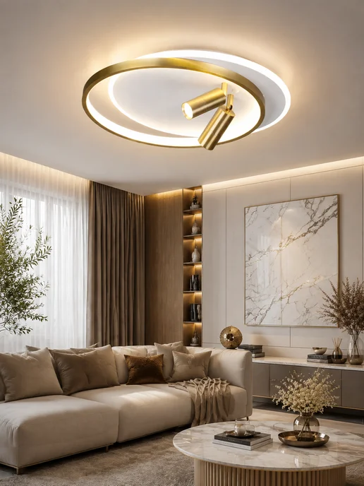 LUMION Люстра потолочная с пультом ДУ светодиодная 5603 63CL, белый