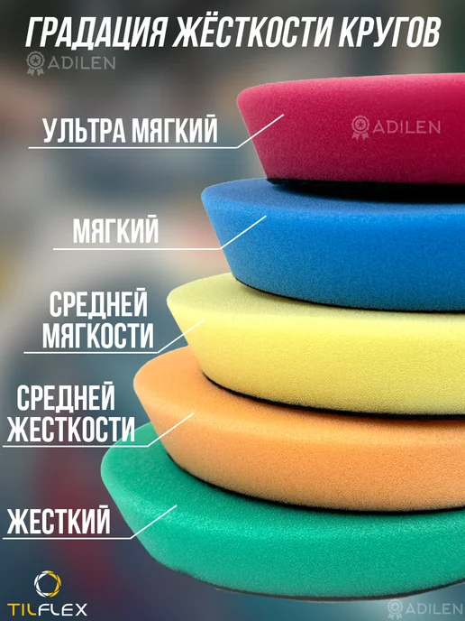 TILFLEX Круг полировальный с отверстием 150 мм средней жёсткости, вариант, фото 3