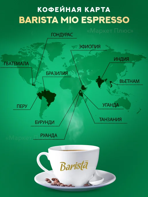 BARISTA Кофе молотый робуста темной обжарки 225 грамм, вариант, фото 3