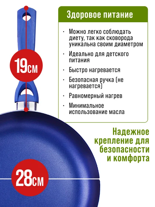 Сковорода антипригарная 28 см - фото 7