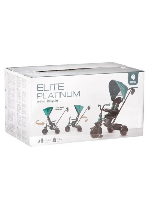QPLAY Elite Велосипед детский с ручкой, зеленый, фото 7