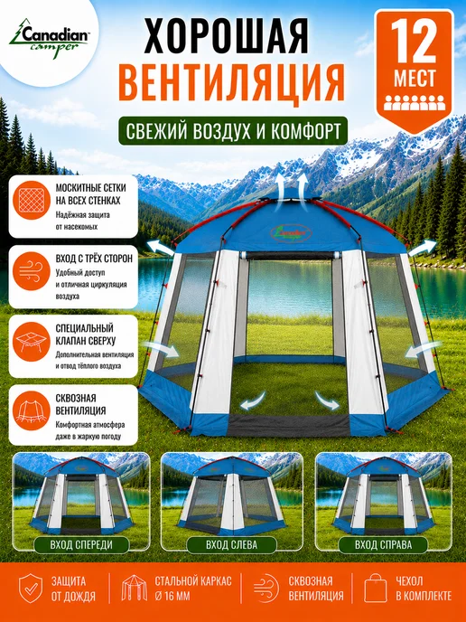 CANADIAN CAMPER Тент-шатер Summer House royal, синий, фото 3