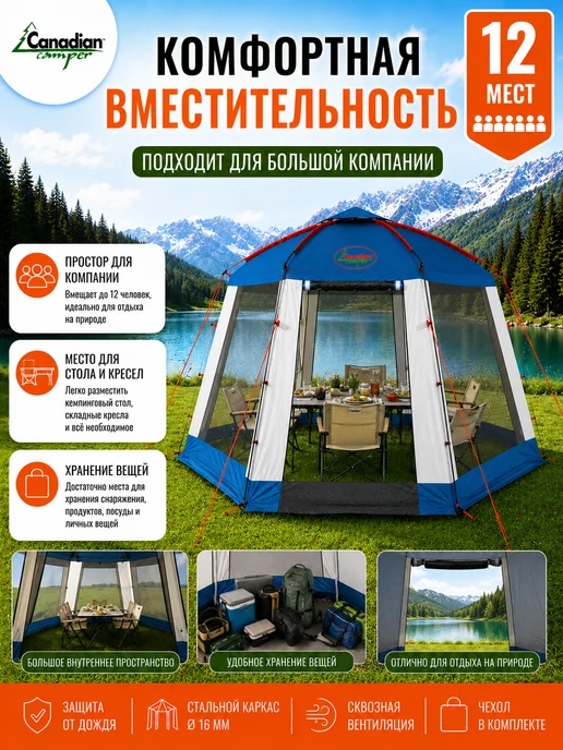 CANADIAN CAMPER Тент-шатер Summer House royal, синий, фото 5