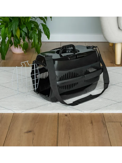 PetShop Переноска для кошек и собак с ремнем 44х29х27,5см Yami Yami, 44x29x27.5 см, фото 2