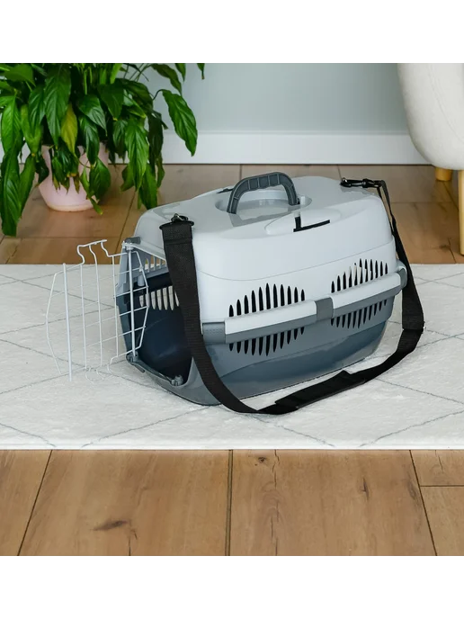 PetShop Сумка переноска для кошек и собак 58х41х36см Yami Yami, серый, фото 2