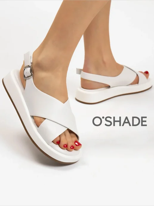 O`SHADE Босоножки белые женские летние, белый