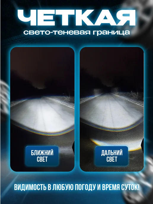 FOGIX Лэд лампы Н4 автомобильные. BI-LED H4 с линзами, вариант, фото 2