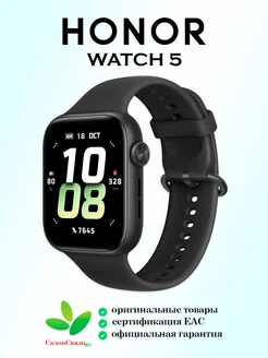 Умные часы HONOR Watch 5, STL-B19, черные honor 304957165 купить за 12 253 ₽ в интернет-магазине Wildberries