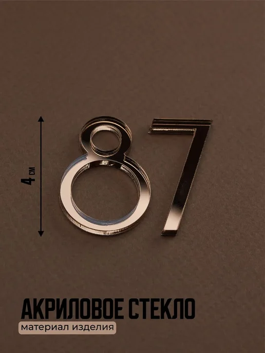 Бестмедиа Цифры на дверь, набор дверных цифр от 0-9, бронза, вариант, фото 3