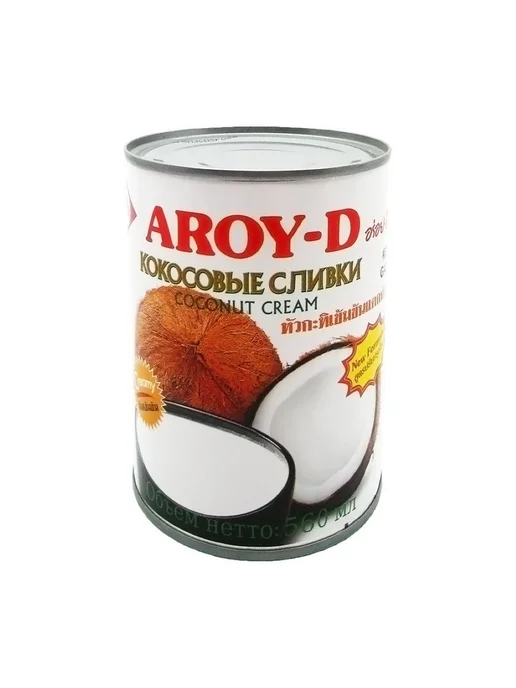 Aroy-D Сливки кокосовые 70%, 560 мл, 560 мл, 3 шт, фото 5