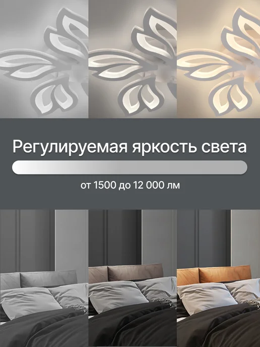 Home One Светодиодная люстра на потолок 84W, 120 Вт, фото 5