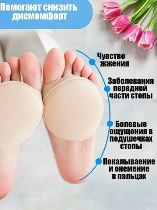 BilionerШа Полу стельки от мозолей, подушечки от натоптышей, вкладыши, 2 шт, фото 2