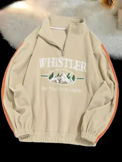 Свитшот полузамок оверсайз на молнии с замком 305100602 купить за 2 625 ₽ в интернет‑магазине Wildberries