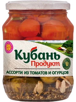 Ассорти маринованное КУБАНЬ ПРОДУКТ томаты и огурцы, 680г Кубань Продукт 305171516 купить за 1 344 ₽ в интернет-магазине Wildberries